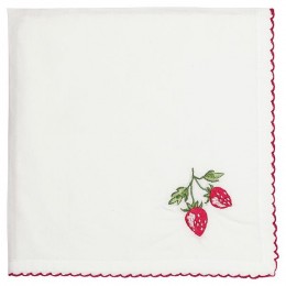 Салфетка Strawberry red w/embroidery 